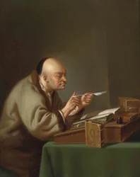 Savant à son bureau